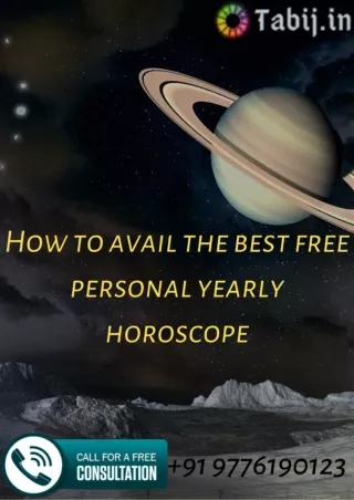 How to avail the best free personal yearly horoscope