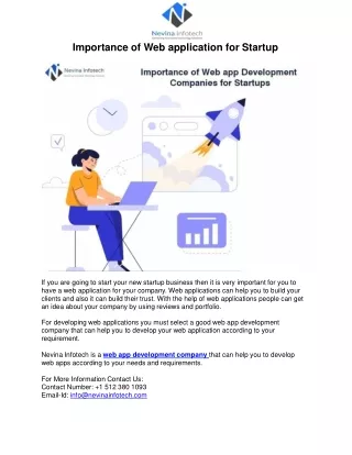importance of web application for startup