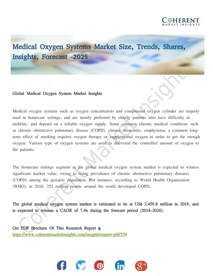 medical oxygen systems market size trends shares