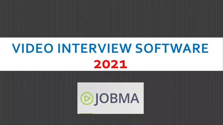 video interview software 2021