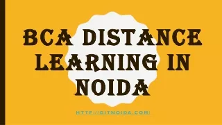 bca distance learning in noida