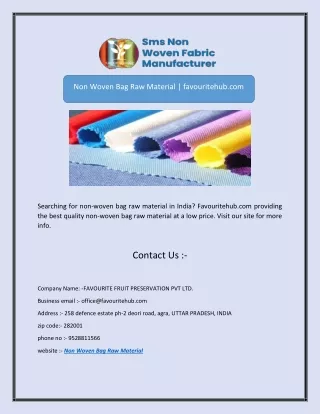 non woven bag raw material favouritehub com