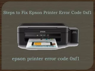 Steps to Fix Epson Printer Error Code 0xf1
