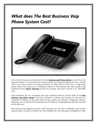 what does the best business voip phone system cost