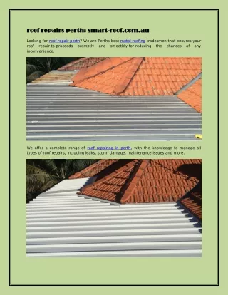 roof repairs perth