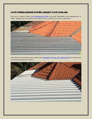 roof replacement perth