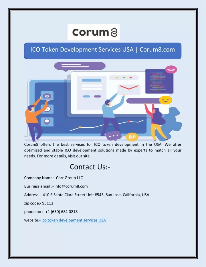 ico token development services usa corum8 com