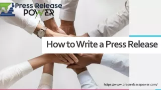 how to write a press release