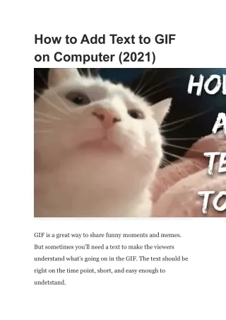 How to Add Text to GIF on Computer (2021)