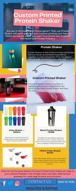custom printed protein shaker