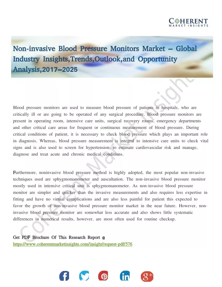 non invasive blood pressure monitors market