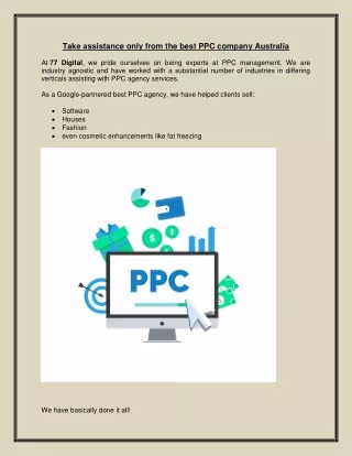 Take assistance only from the best PPC company Australia