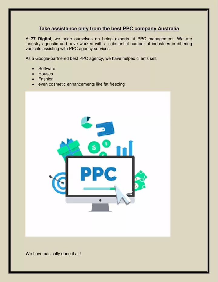 take assistance only from the best ppc company