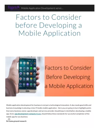 mobile application development servic