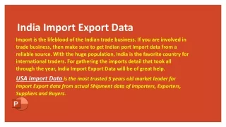 india import export data