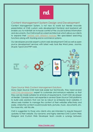 content management system design and development