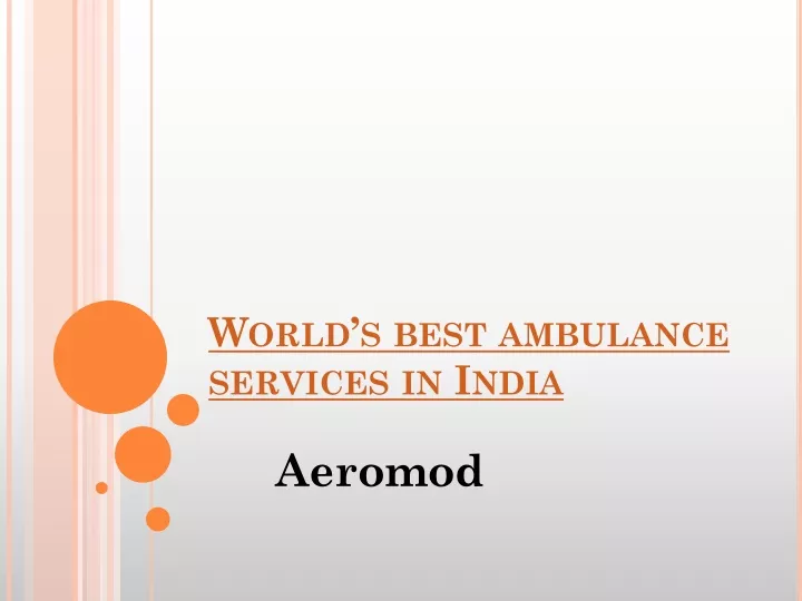 world s best ambulance services in india