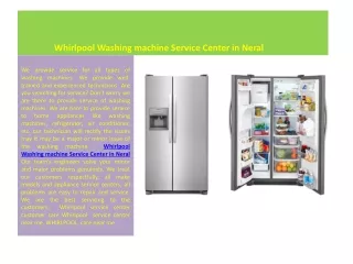 whirlpool washing machine service center in neral