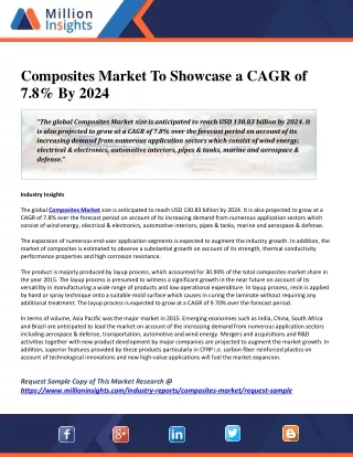 composites market to showcase a cagr
