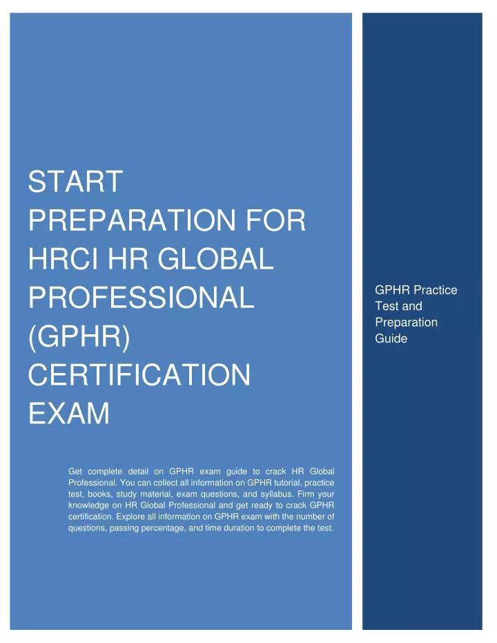 start preparation for hrci hr global professional