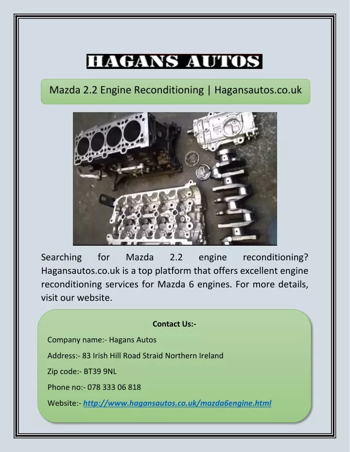 mazda 2 2 engine reconditioning hagansautos co uk