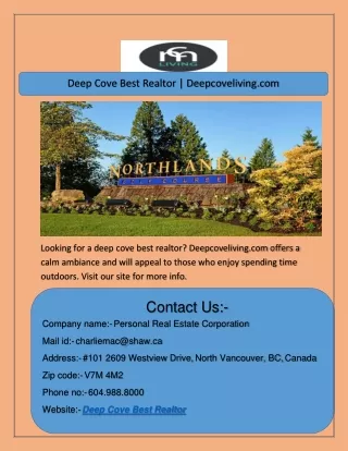 deep cove best realtor deepcoveliving com
