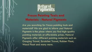 fresco painting tools and materials natural