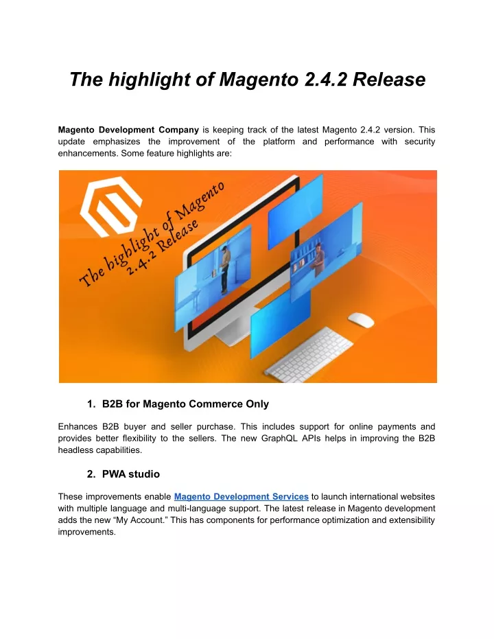 the highlight of magento 2 4 2 release