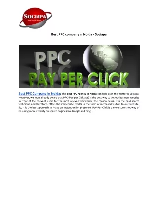 Best PPC company in Noida - Sociapa