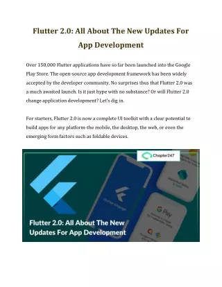 flutter 2 0 all about the new updates for