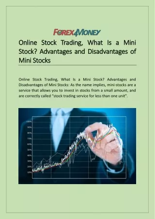 Benefits of Mini-Stock Investment in Online Stock Trading