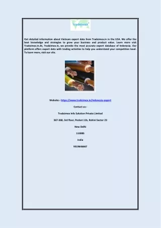 get detailed information about vietnam export