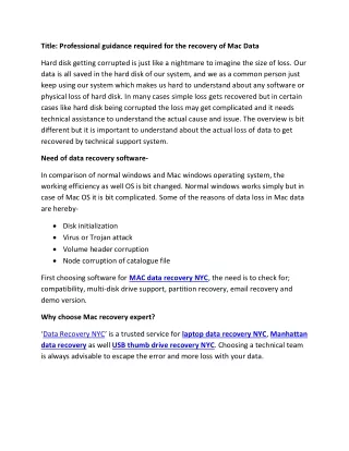 title professional guidance required