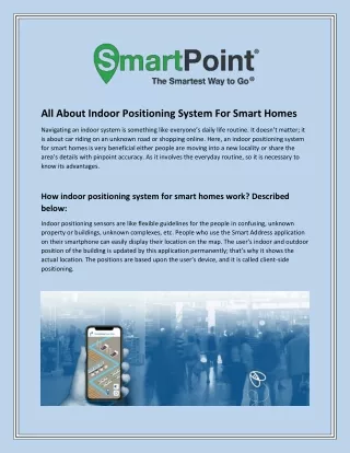 all about indoor positioning system for smart