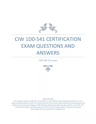 ciw 1d0 541 certification exam questions