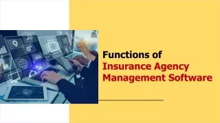 functions of insurance agency management software