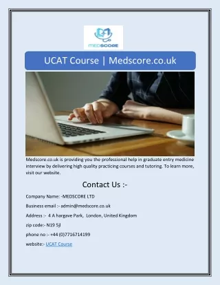 UCAT Course | Medscore.co.uk