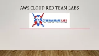 Aws Cloud Red Team Labs