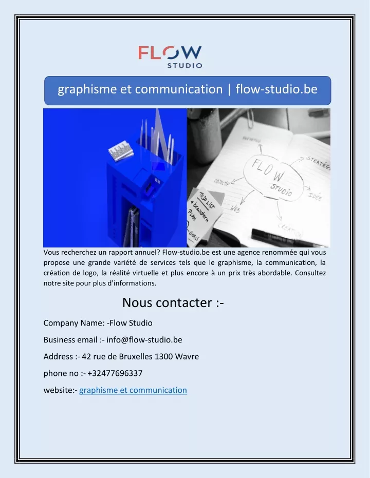 graphisme et communication flow studio be