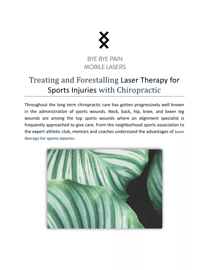 treating and forestalling laser therapy