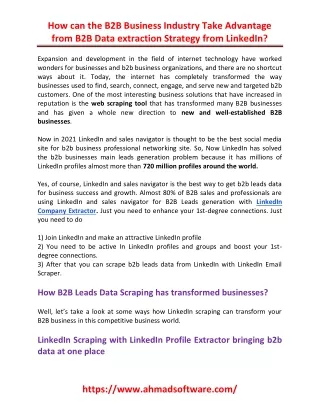 how can the b2b business industry take advantage