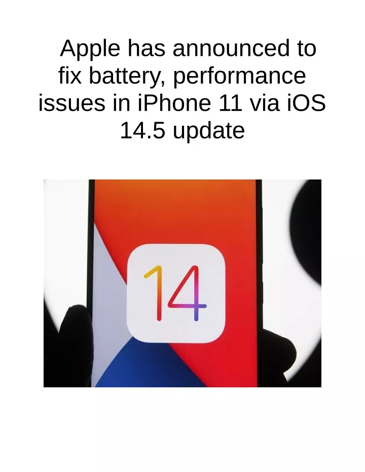 apple has announced to fix battery performance