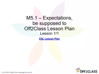 m5 1 expectations be supposed to off2class lesson