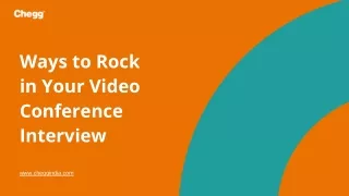 ways to rock in your video conference interview