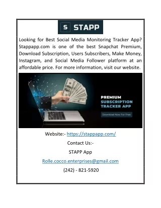 Snapchat Subscriptions Tracker App | Stappapp.com