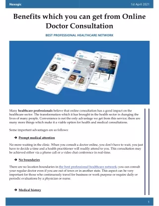 Benefits which you can get from online doctor consultation