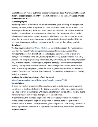 market research future published a research