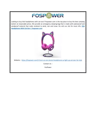 looking to buy kids headphones with cat ears
