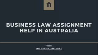Business Law Assignment Help in Australia