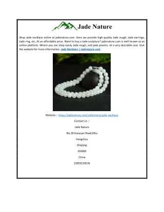 Jade Necklace | Jadenature.com